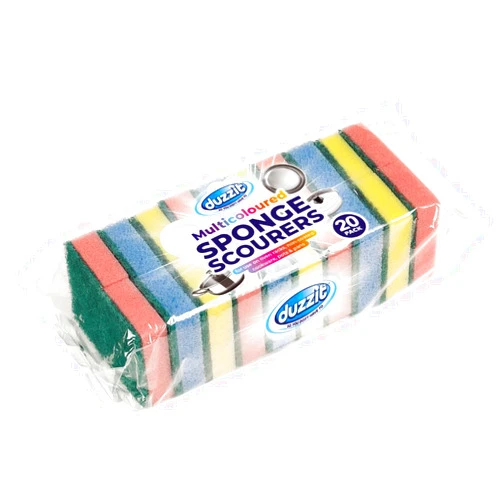Duzzit Pack of 20 Sponge Scourer Washing Up Sponges