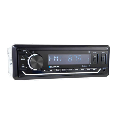 BLAUPUNKT DAYTONA140 BT - 4 X 40W Stereo Digital USB Media Player, Receiver with Bluetooth, Detachable Panel, 7 Color Back Light, Equalizer, 2 Front USB, SD Card Slot and Hook Up to Amplifier
