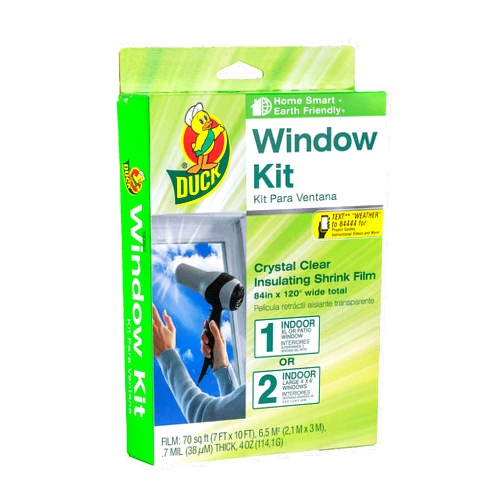 Duck 286218 Extra Large Patio Door Shrink Film Window insulation kit, 1, Crystal Clear