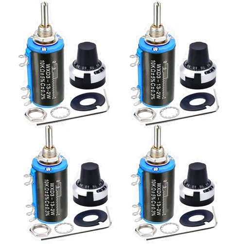 DaFuRui WXD3-13-2W Rotary Potentiometer,4PCS 10K Ohm Variable Speed Drive Potentiometer Rotary Potentiometer Inverter Converter
