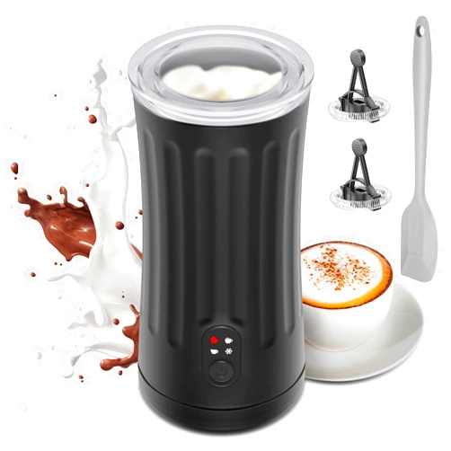 Ovetedot Milk Frother, 4-in-1 Milk Frother and Steamer Upgraded, 240ml/8.1oz Automatic Hot and Cold Foam Maker, Electric Milk Frother for Coffee, Latte, Cappuccino, Matcha, Hot Chocolate(Black)