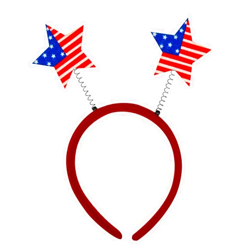 Totelux 4th of July Headband Star Hair Bands Sparkly Star Stripe Fourth of July Hair Accessories for Women Girls Independent Day Parade Party Supplies
