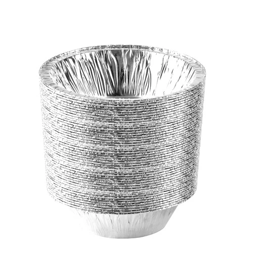 PLASTICPRO 6'' Inch Round Tin Foil Cake Pans Disposable Aluminum, Freezer & Oven Safe - For Baking, Cooking, Storage, Roasting, & Reheating, Pack of 100