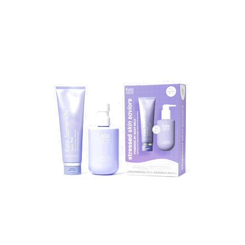 Kate Somerville Stressed Skin Saviors Goat Milk Set - Face and Body Skincare Set with Goat Milk Cleanser, Goat Milk Body Lotion