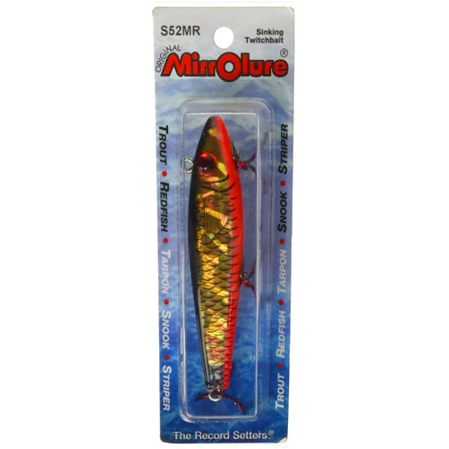 MirrOLure Mirrolure S 52 Mr 3 Sinkin Twitchbait Bk Silver 35 8 in 1 2 Oz