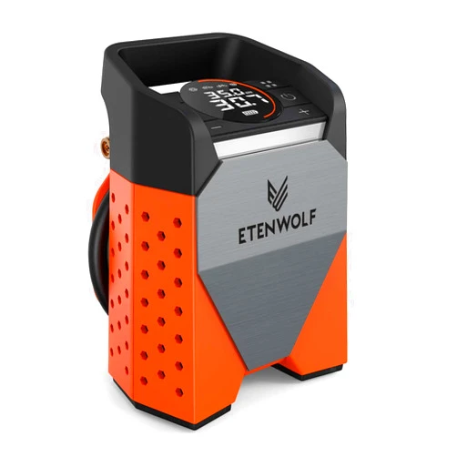 ETENWOLF ZEPHYR S3 Tire Inflator Portable Air Compressor, 1 Min Fast Inflation and 100% Duty Cycle, 160 PSI Air Pump for Cars, SUVs, Bikes, Balls (Vivid Orange)