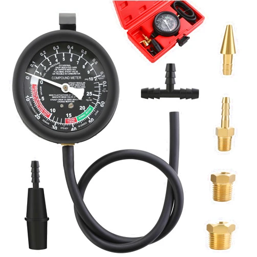 Hromee Fuel Pump and Vacuum Tester Gauge, Carburetor Pressure Diagnostics Leakage Tool Kit