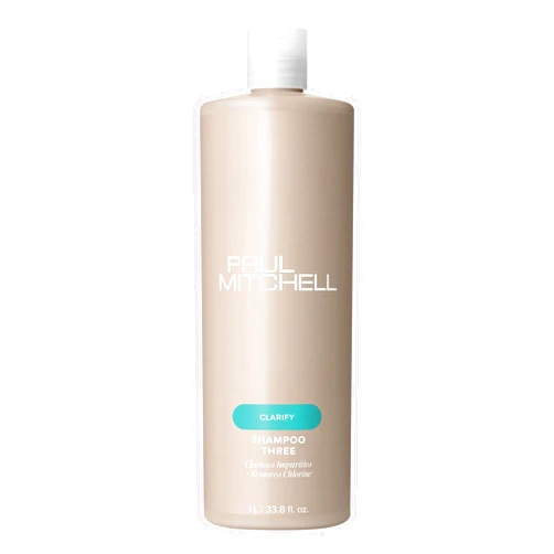 Paul Mitchell Shampoo Three, Clarifying Shampoo, Cleanses Impurities + Removes Chlorine, For All Hair Types, Great For Swimmers