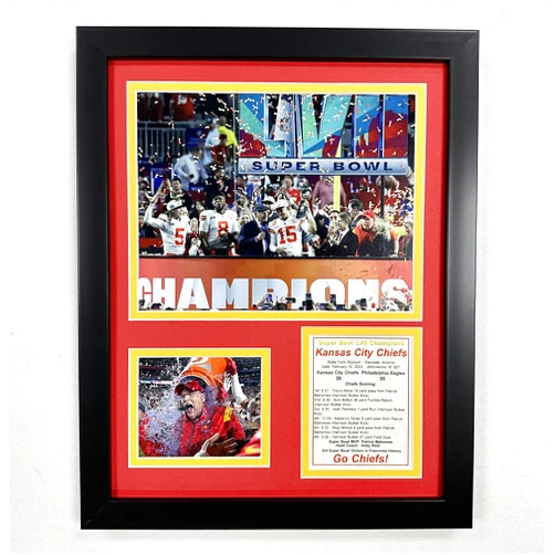 Legends Never Die, Inc. Kansas City Chiefs | 2022 Champions | Framed Photo Collage | 2 Sizes (Podium, 12