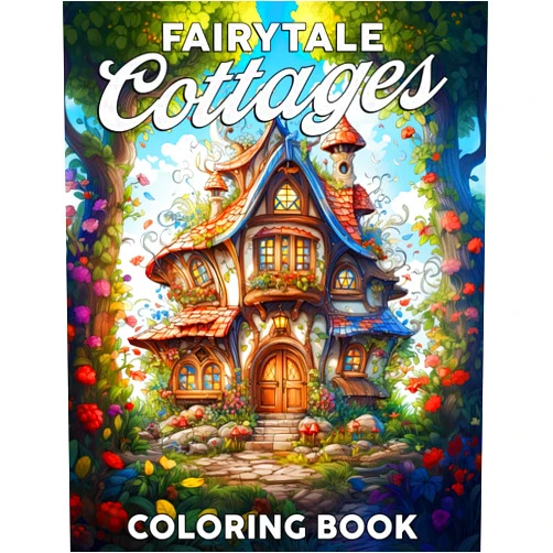 By Habiba Mendez (Author) Fairytale Cottages Coloring Book: Magical Dwellings Coloring Pages Featuring Lovely Cottages, Flower Gardens, and Cozy Retreats Illustrations for All Ages Relaxation