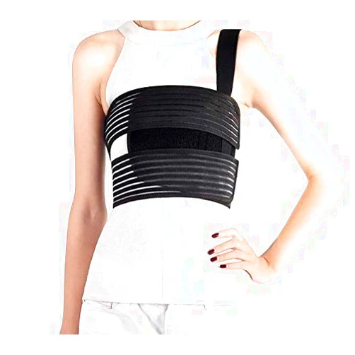 Solmyr Broken Rib Brace, Rib Belt for Men and Women, Rib Cage Protector Wrap Rib Belt for Sore or Bruised Ribs Support, Broken Sternum, Dislocated Ribs Protection, Pulled Muscle Pain（M）