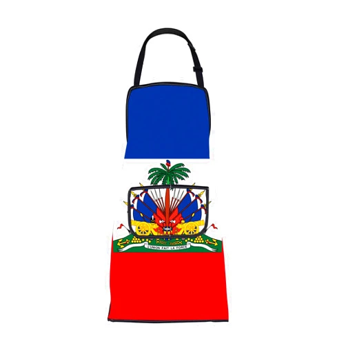 BNQL Haitian Flag Apron Haitian Flag Gift Apron Haitian Flag Chef Aprons with Pockets Gardening Apron Flag Apron for Baking
