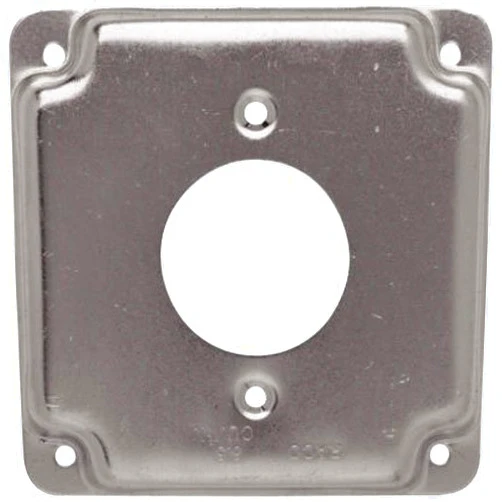 RACO 2 set Hubbell-Raco 812C 20A Receptacle 1.594-Inch Diameter 4-Inch Square Exposed Work Cover