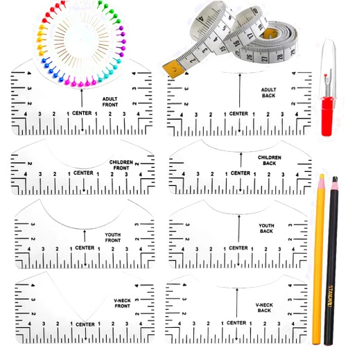 LBttnny 10 Packs Tshirt Ruler Guide Heat Press,T-Shirt Alignment Ruler Guide Tool Cricut Maker Transfer Vinyl HTV Sewing Accessories Supplies Cricut Easy Press Cricut Mug Tool (LBttnny tshirt rule)