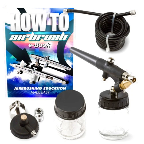 PointZero Single-Action 22cc Siphon-Feed Airbrush Set - .8mm Nozzle