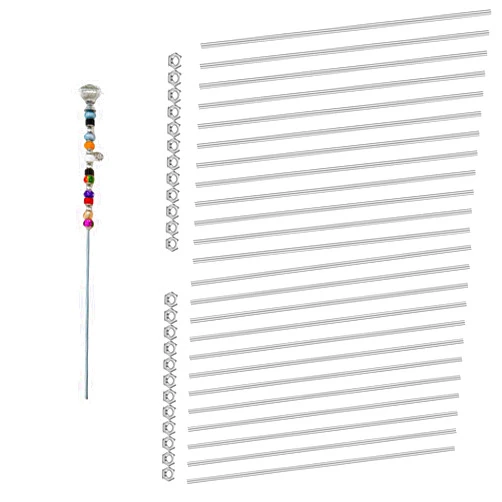 Lobergel Set of 48 Lobergel 8/32 Inch M4 Threaded Rods and Studs, Include 24pcs 12.99