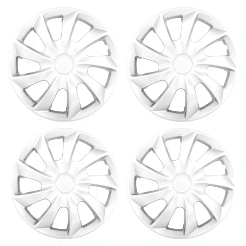 OCPTY Car Wheel Rim Skin Cover Hub Caps Hubcap Wheel Cover Black & Silver Replacements for OEM Steel Wheels, High Grade ABS with Retention Ring 4 Pack 17 inch