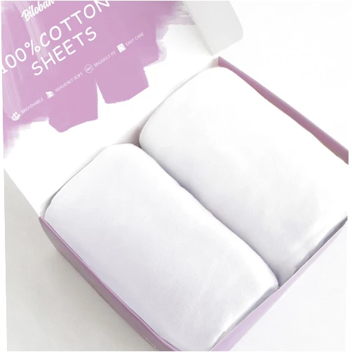 Biloban 100% Cotton Bassinet Sheets Compatible with YADAQE, Larex, Li'l Pengyu, BCOL, Miclassic, Milliard, TCBunny and Evolur Stellar Bedside Bassinet, 2 Pack, Ultra Soft Bassinet Sheet for Baby, White