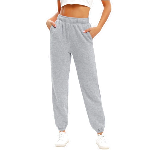 Baccarri Women's Casual Fleece Sweatpants High Waisted Cinch Bottom Lounge Baggy Joggers Pants