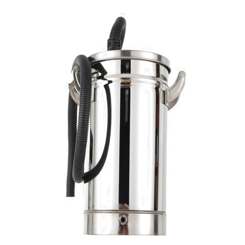 ECUTEE 8L Stainless Steel Fluidized Powder Hopper for Coating Machine 304 Fluidized Powder Bucket, Diameter 20 cm Fluidized Hopper Cup for Coating Machine