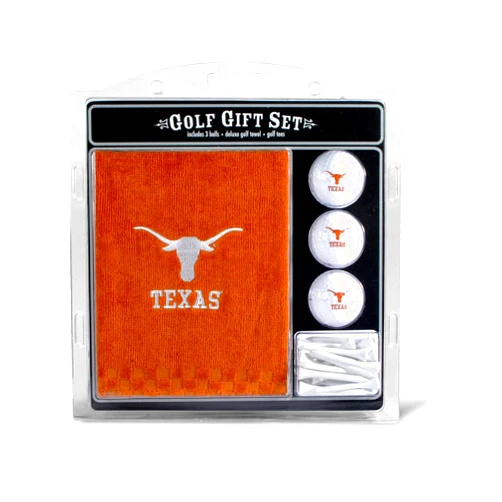 Team Golf NCAA Gift Set Embroidered Golf Towel, 3 Golf Balls, and 14 Golf Tees 2-3/4