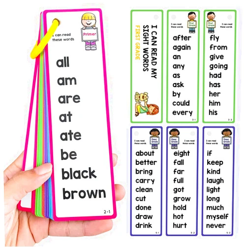 Lachilly 220 Sight Words Flashcards, High Frequency 220 Words, Beginning Reading, Kindergarten to 1st Grade, ESL Teaching Materials, Autism Learning Materials, Vocabulary Building