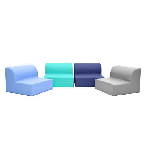 Children's Factory Library Loungers, Flexible Seating Classroom Furniture, Comfy Kids Chairs, Tranquility, Set of 4
