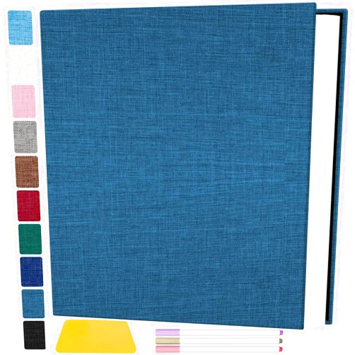 Zesthouse Photo Album Self Adhesive Pages, 60 Pages Magnetic Scrapbook Albums with Sticky Page,Photos Album Holds 8x10 & 5X7 & 4x6 & 6x8 & 3x5, Large Picture Book Ideal for Family,Wedding,Baby