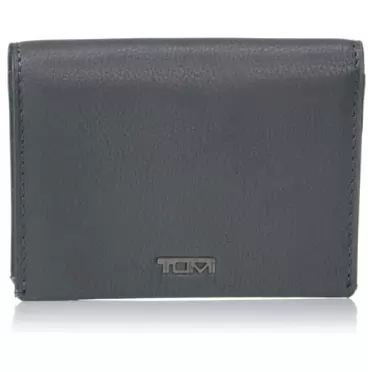 TUMI - Nassau Gusseted Card Case Wallet with RFID ID Lock for Men Grey Texture