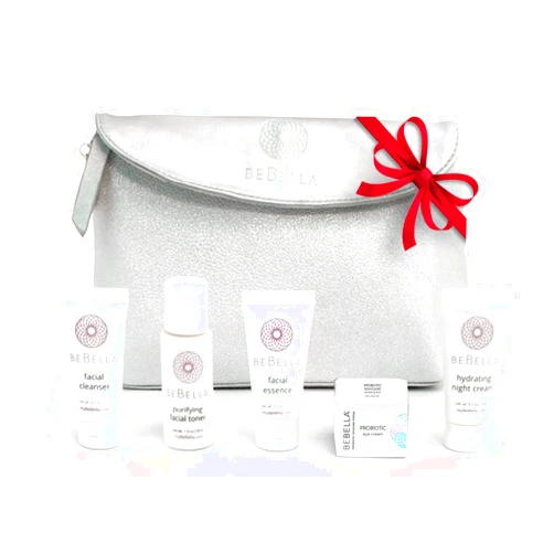BeBella Probiotic SkinCare Kit - w/Facial Cleanser Toner Essence, Night Cream & Full size Eye Cream - Healthy Skin Barrier Protection |Anti-Aging Hydrating-Great gift for Women