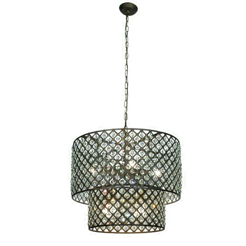 Whse of Tiffany RL8067 Starke Modern Antique Bronze Chandelier, 16.5