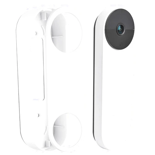 Wochel No-Drill Mount for Google Nest Doorbell (Battery), Adhesive Doorbell Mount Bracket, Easy Installation for Nest Doorbell System (White)