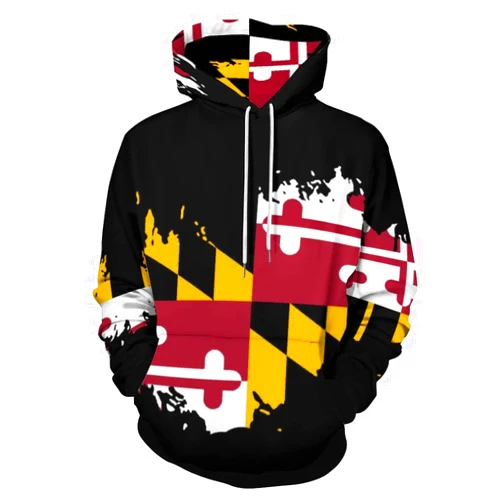 TNHU Flag Hoodies for Men Women, Hooded Sweatshirt Casual Drawstring Pullover
