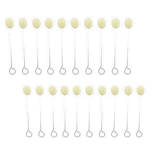 Grosun 100 Packs Wool Daubers Ball Brush Leather Dye Tool with Metal Handle for DIY Crafts Projects