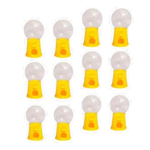 Alipis Bulk Candy 12pcs Gumball Machine Mini Candy Dispenser Piggy Bank Desktop Bubble Gum Candy Catcher Machines Cake Topper Pills Dispenser for Kids Party Favor D Wedding Favors