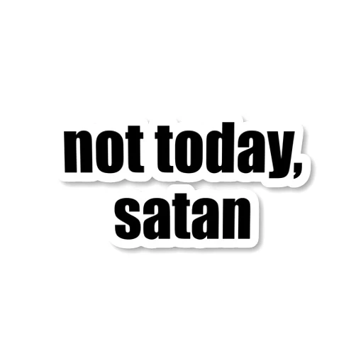 FunPopStickers Not Today Satan Funny Sticker 3-Pack | Waterproof Vinyl Decals (2.5