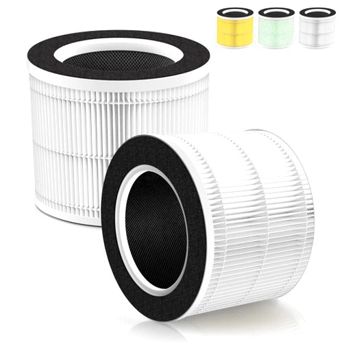 DAJDAH [UPGRADED WHITE] RP-AP088 RP-AP088B Filter Compatible with RENPHO RP-AP088-F1 RP-AP088-F2 H13 True Replacement Filter for RP-AP088B RP-AP088W RP-AP088W/RP-AP088B Air Purifier Model RP-AP088, 2-Pack