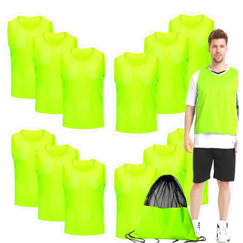 Antoyo Soccer Pinnies Youth with Numbers Scrimmage Team Practice Vests Pennies Jerseys for Basketball Soccer Football Bibs