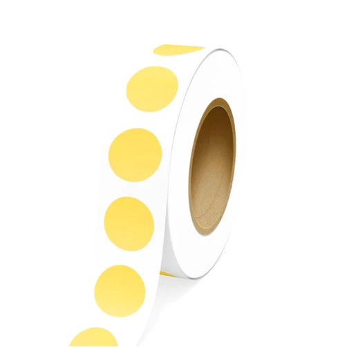 LabelsNstickers Outdoor Circular Weatherproof Labels - Round - 2.25 Inch - Gold - 125 Labels/Roll