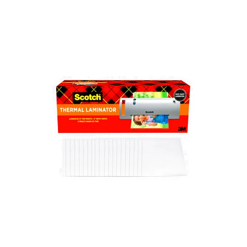 Scotch Thermal Laminator Combo Pack, Includes 20 Letter-Size Laminating Pouches, Holds Sheets up to 8.9