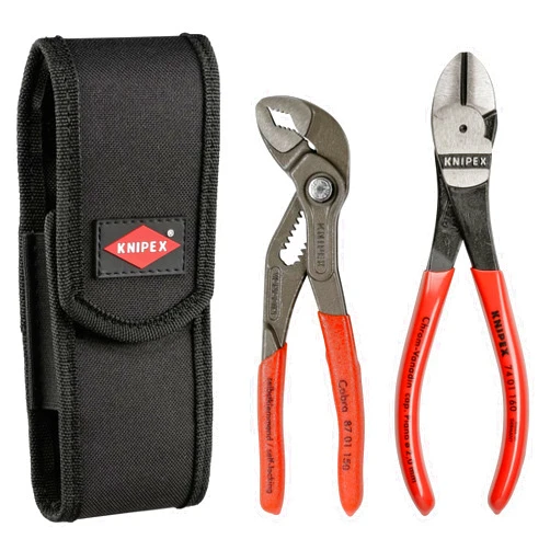 Knipex 00 20 72 V02 Mini pliers set in belt tool pouch (2 Piece)
