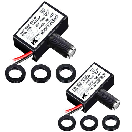 AUTIDEFY 2-Pack 120VAC Light Control Sensor Switch, Outdoor Dusk to Dawn Photoelectric Light Sensor, Auto-on Off Hard-Wired Post Eye Light Control for Controlling All Kinds of LED Lamps.