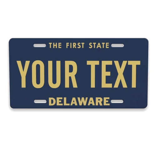 KYJDZSW 50 State Custom License Plate Personalized, Personalized Delaware License Plate for Front of Car, Customized Car Tags Choose from All 50 States, for Car 6 x 12 Inch (Delaware)