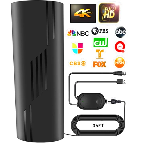 PGOFBUO 1800+ Miles Range TV Antenna, 2025 Upgraded Digital Antenna for Smart TV and Old TVs, HDTV Antenna Indoor Outdoor for Local Channels with Amplifier Signal Booster-38ft Coax Cable-Support 8K 4K 1080p