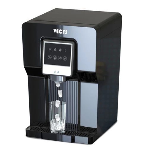 VECYS Ice Maker with Cold Water Supply, 18LB Daily Ice Production and Refreshing Cold Water Cooler Function for RV and Home Countertop Use