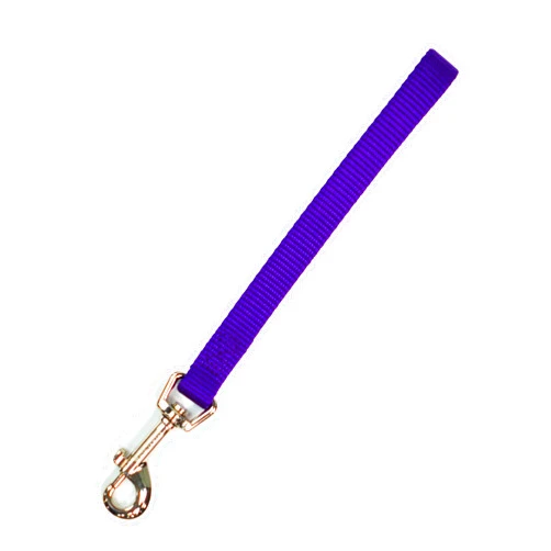 Blue-9 Dog Training Leash, 9 Inch Tab Lead for Obedience, Recall, and Agility Training, Made in The USA, Purple