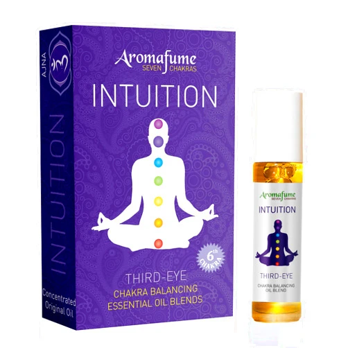 Aromafume Third Eye Chakra Essential Oil Roll-On Blend by Aromafume | 10ml/0.33 fl oz | Ajna | Aromatherapy Oils for Chakra Balance | Rose & Juniper Extracts | Amethyst Incense for Meditation, Yoga, Reiki