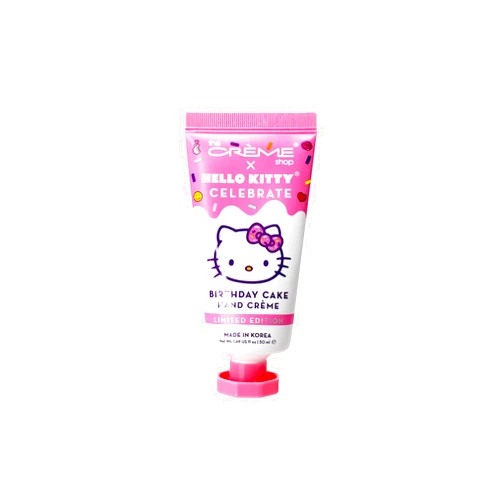 The Crème Shop x Sanrio Hello Kitty Moisturizing Hand Crème - Indulgent Shea Butter and Vitamin E Formula for Soft Smooth Hands (Birthday Cake)