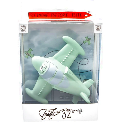 Teeth-32 Chewy, The Teeth-32 Airplane Teething Toy 100% Natural Havea Rubber