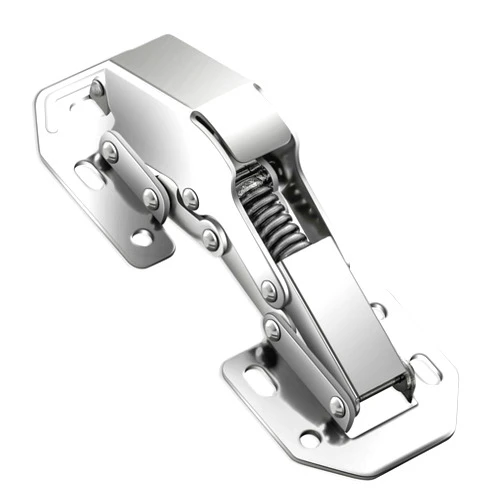 DH DEPPONHARDWARE 2 Pack 4inch Soft Self Closing Cabinet Door Hinges with Spring Loaded, Noiseless & Easy Installation (No Pre-Drilled), 90 Degree Concealed Hinges Fit for Frameless Cabinet